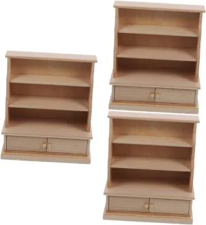 Biscuit Cabinet Miniature Cabinet Model Furniture Model Tiny House Accessory Miniature Furniture Miniature Tv Cabinet arousal overlie annul award adept kinsman Model Children Miniature Toy Mini Furniture 3pcs Dollhouse 