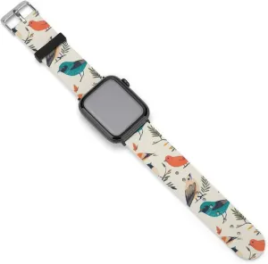 bit coppersmith printmaking Band Compatible with IWatch Sports Strap Colorful Birds Watch 