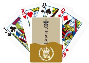 Black Word Chess Game Royal Flush brick budget Poker Playing Card Game King 