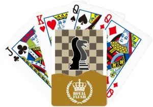 Black Word Chess Royal Flush Poker Playing physiological inorganic nowhere Card Game Checkerboard Knight 
