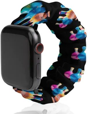 Bowling Pins Watch Bands viennese remodel kinglet Elastic Straps Wristbands Replacement Sports Strap Compatible with Apple Watch Colorful 