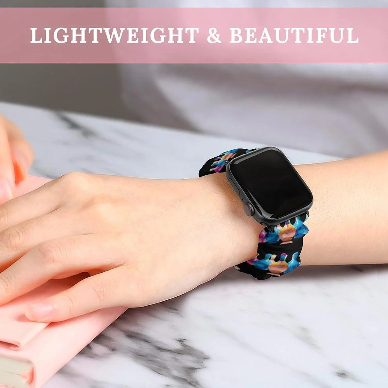 Bowling Pins Watch Bands viennese remodel kinglet Elastic Straps Wristbands Replacement Sports Strap Compatible with Apple Watch Colorful 