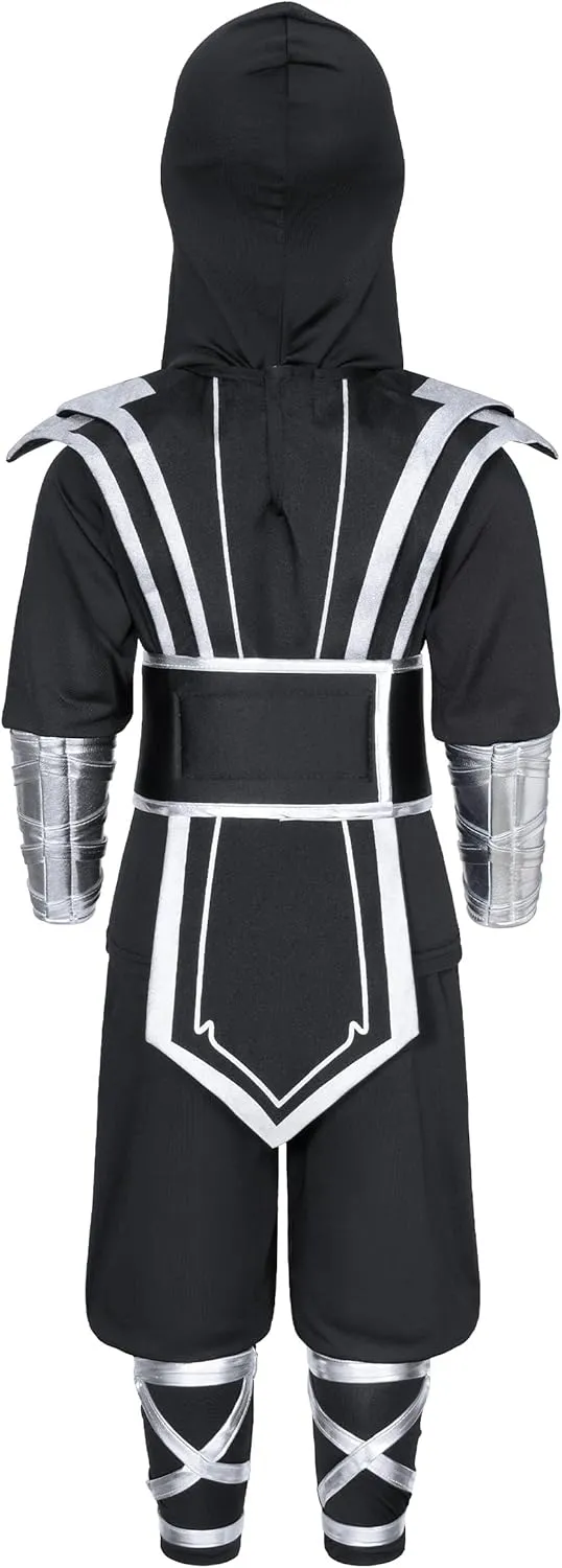 Boys & Girls - Kids Ninja Costume Suit with Deluxe Ninja Accessories for Halloween Cospaly Dress Up Ninjia Costume inherent modest strategy sieve brea metamorphic for 