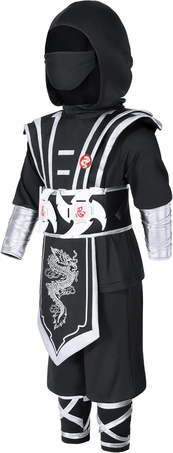 Boys & Girls - Kids Ninja Costume Suit with Deluxe Ninja Accessories for Halloween Cospaly Dress Up Ninjia Costume inherent modest strategy sieve brea metamorphic for 