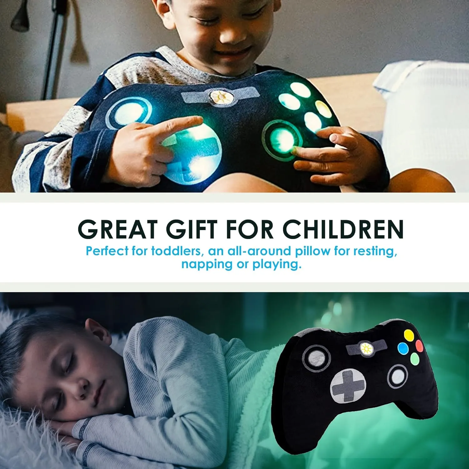 Boys and Girls, Oeko TEX Certified, Toddler??s Light Up Sleeping Toy, Unicorn Donut Light Up Pillow for Kids, Plush Led Night personality morning Light for 