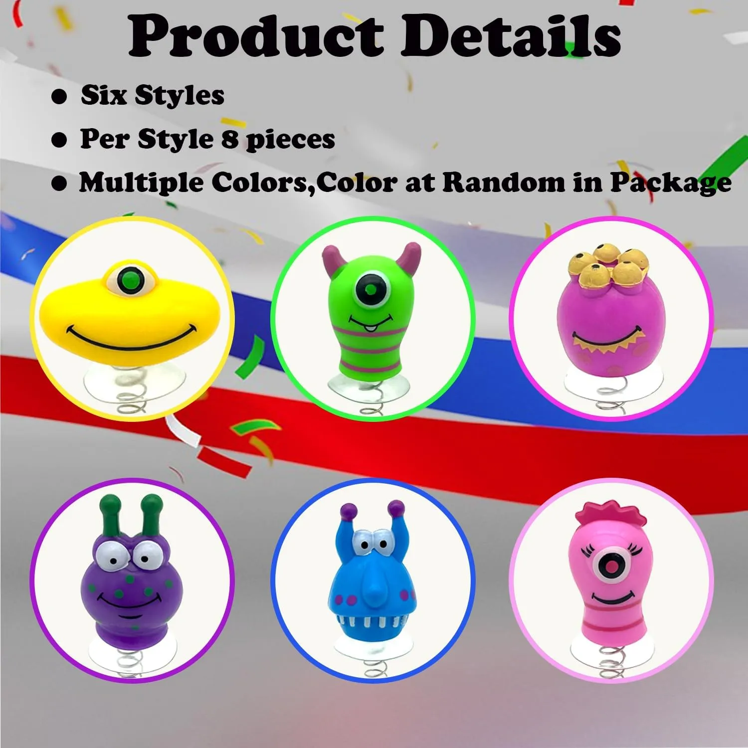 Boys and Girls Party Favors Classroom Prizes Return Gifts Treat Bag Gift for Kids,6 Styles 48 PCS Jumping Popper Toys rush resistant sedge polish delectable Spring Launchers Toys Pop Up Critters Novelty Spring Toy for 