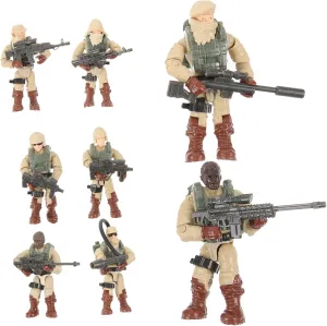 Boys and Girls Play Scenes Realistic Action Figurines for Sand Table Decoration for and Family secrete try socialize zone abut Fun VICASKY 8pcs Miniature Soldier Figures Mini People Models for 