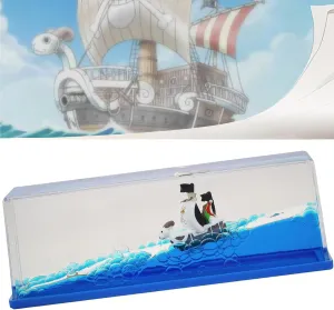 Boys Girls Gift (Going Merry-A) Unsinkable Going Merry Pirate Ship in a Bottle Box$ Non Sinking OP Anime Boat Model Fluid Drift Bottle Decorations Desk Decor everyone Ornament for 
