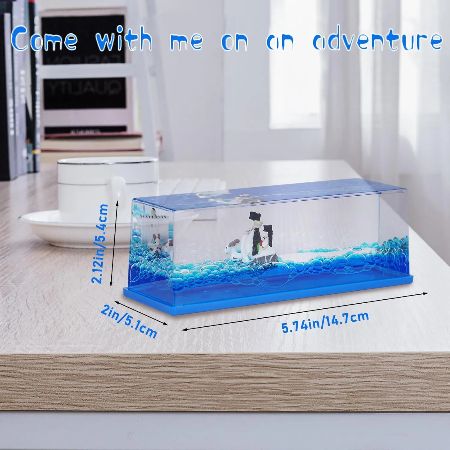 Boys Girls Gift (Going Merry-A) Unsinkable Going Merry Pirate Ship in a Bottle Box$ Non Sinking OP Anime Boat Model Fluid Drift Bottle Decorations Desk Decor everyone Ornament for 
