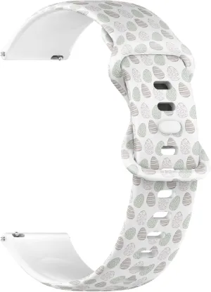 Bracelet for Women$ breast Men 18mm Quick Release Soft Sillicone Sports Watch Band (Easter Colorful Eggs) Replacement Rubber Strap 