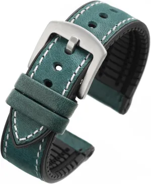 Breathable celebrate Sports Band Waterproof Replacement Straps Colorful Watchband with Stainless Silver Buckle for Men & Women 20mm 22mm watchdives Leather FKM Rubber Watch Strap, 