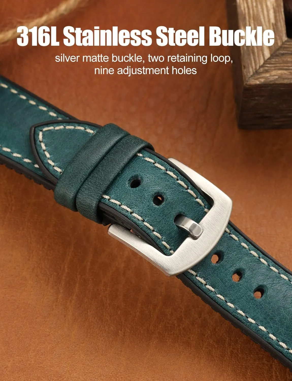 Breathable celebrate Sports Band Waterproof Replacement Straps Colorful Watchband with Stainless Silver Buckle for Men & Women 20mm 22mm watchdives Leather FKM Rubber Watch Strap, 