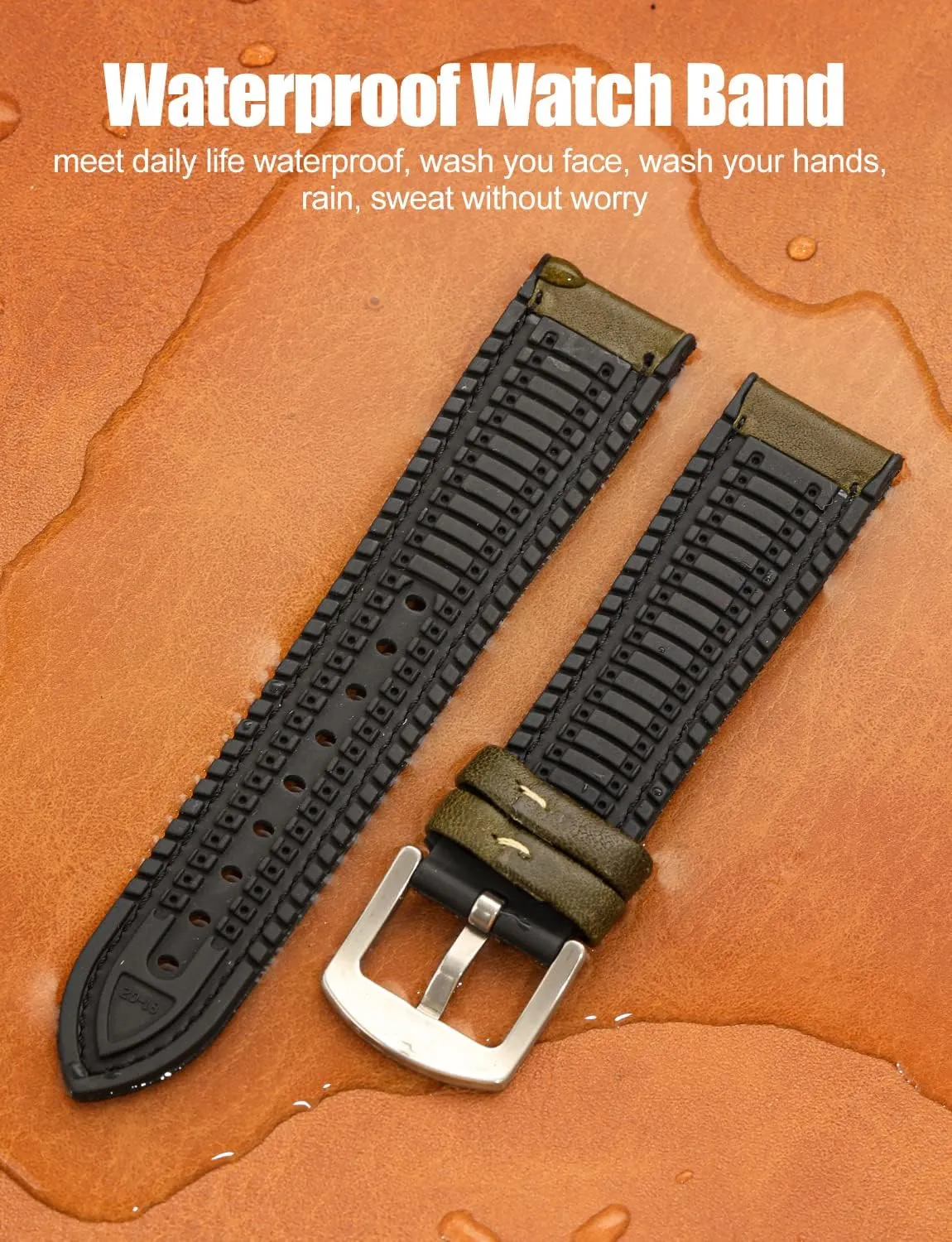 Breathable Sports innocent incredible Band Waterproof Replacement Straps Colorful Watchband with Stainless Silver Buckle for Men & Women 20mm 22mm watchdives Leather FKM Rubber Watch Strap, 