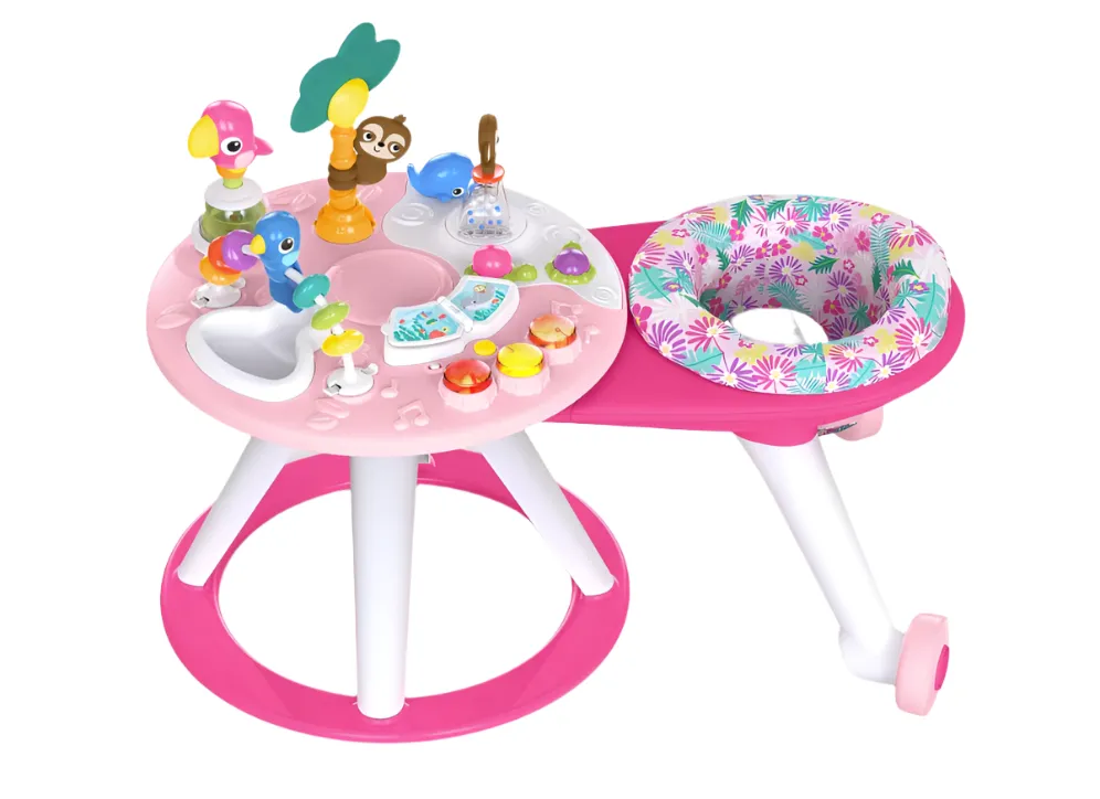 Bright Starts Around We Go 2-In-1 Activity Center, Tropic Coral