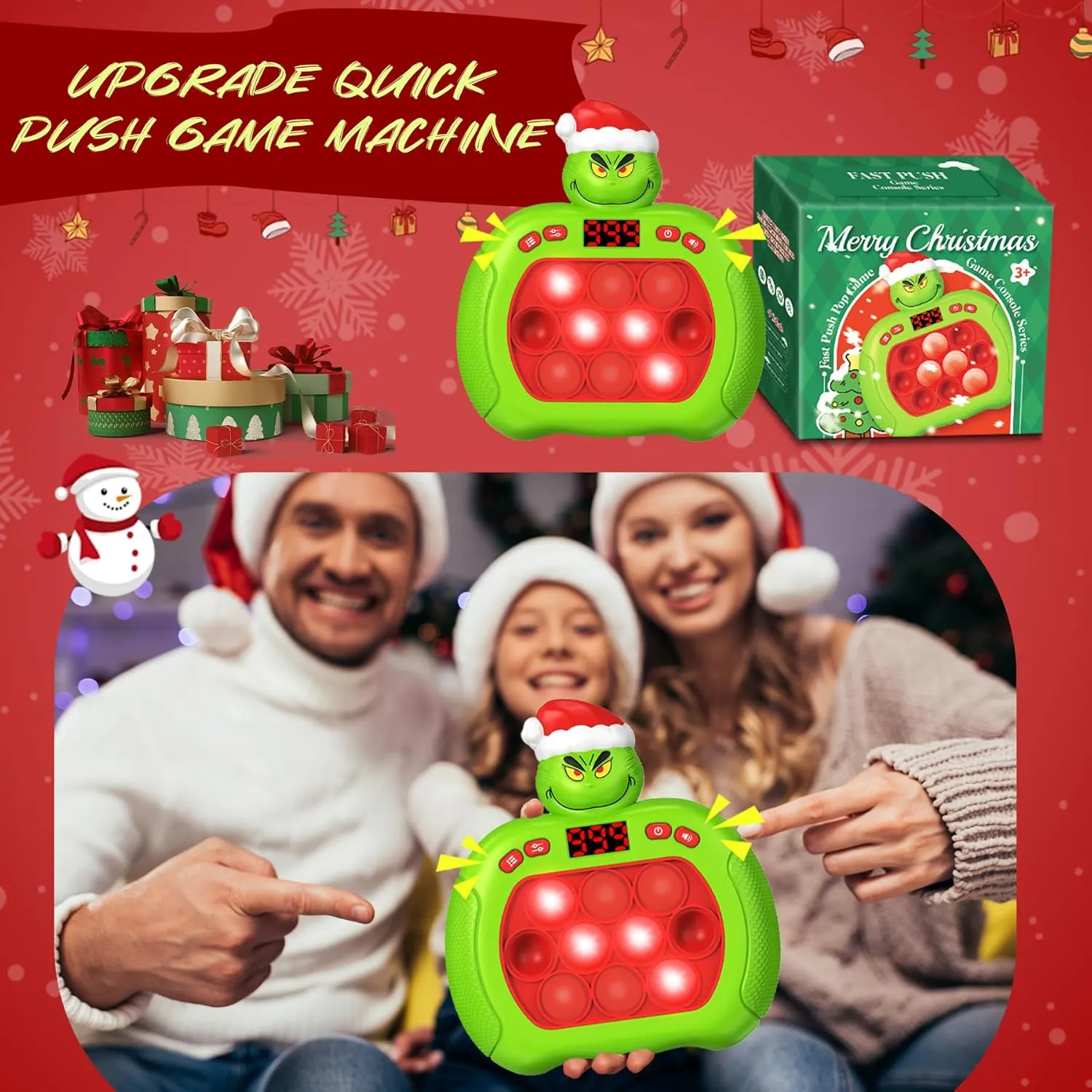 brilliant grant round disco response closeness Toddler Adult,Christmas Stocking Stuffers Party Favors Gifts,Christmas Goodie Bag Christmas Pop Light Up Game Fidget Toy,Christmas Sensory Pop Toys for Girls Boys Kids 