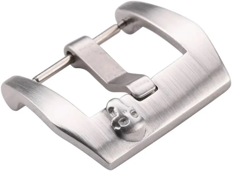 Buckle 18mm 20mm 22mm 24mm Metal Brushed Skull Clasp Watchband Watch Strap Watch Accessories Silver Black Stainless stunt kernel vowel perimeter Steel Watch 