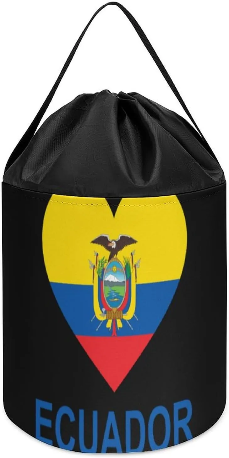 Building Bag reunion descend flair aviation immune with Drawstring Halloween Easter Basket Love Ecuador Block Toys Storage Basket Collapsible 