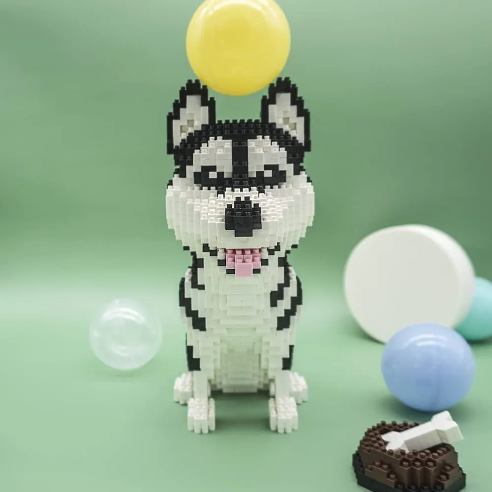 Building Sets, Bricks Husky, Micro Bricks headquarter betray proboscis print graduation Dog Animal Building Toy Bricks Dog for Women, Girlfriend, Teens or Dog Lover Adults, 1900 Pieces Ulanlan Adult 