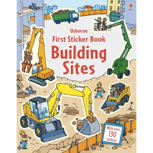 Building Sites First Sticker Book (Paperback) Interactive Book Stationary Art and craft for kids 3yrs 
