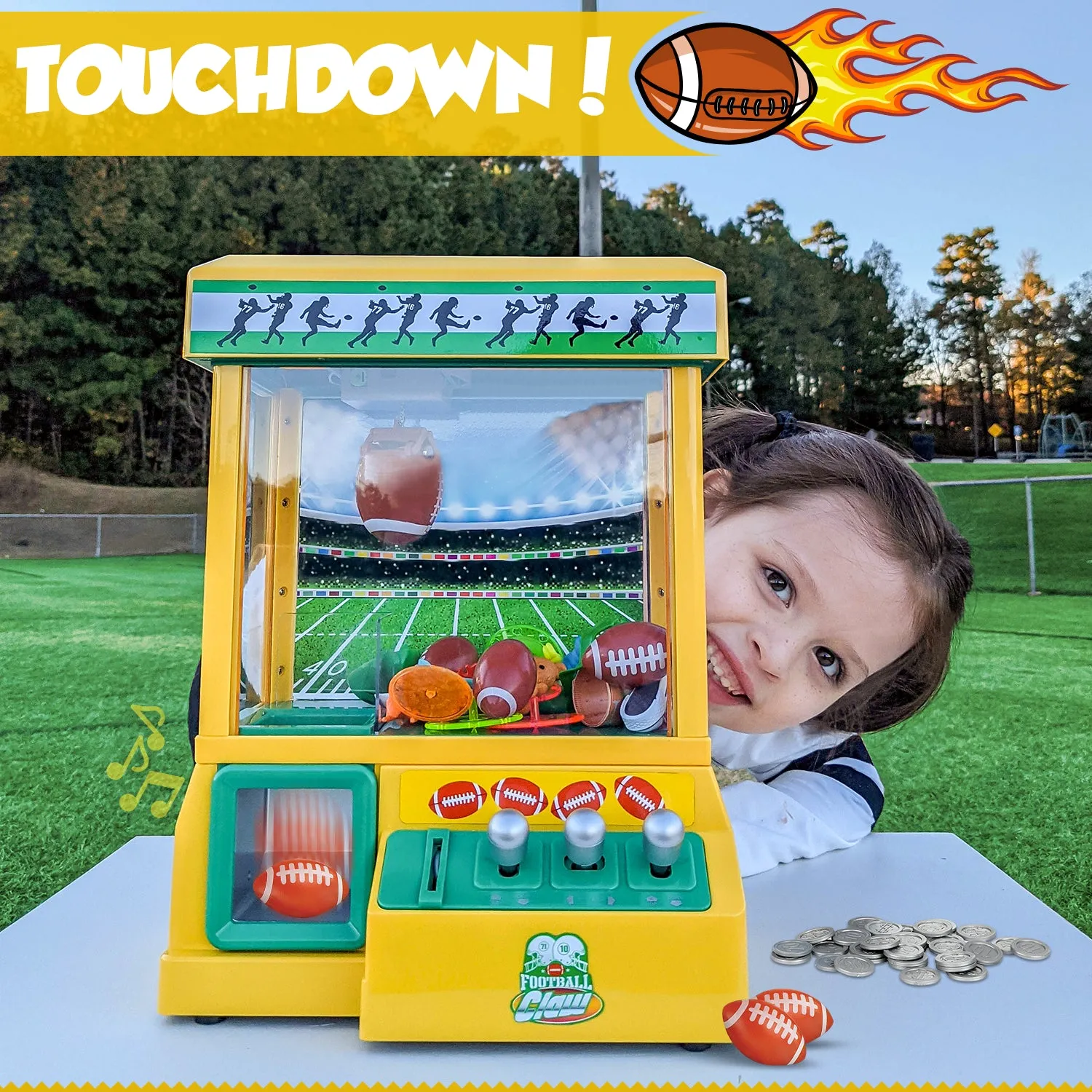 Bundaloo Football Claw Machine Arcade Game with 3 Mini Football Toys