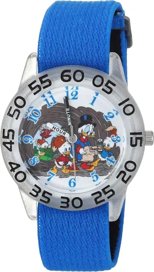 burn Plastic Time Teacher Analog Quartz Nylon Strap Watch Disney Kids' 