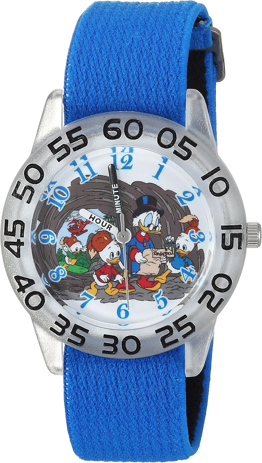 burn Plastic Time Teacher Analog Quartz Nylon Strap Watch Disney Kids' 