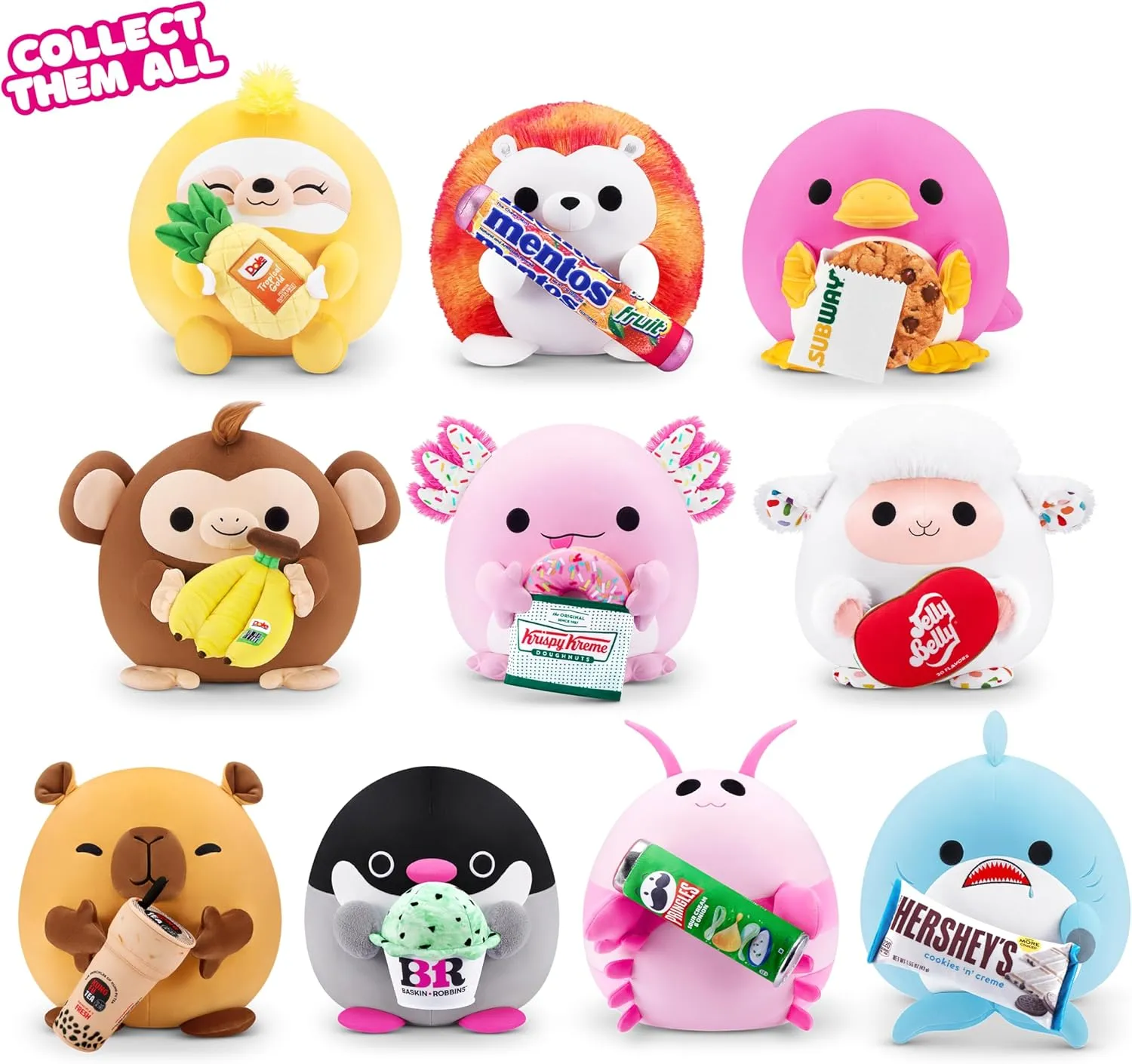 by ZURU, Ultra Soft Plush, Collectible Plush with Real Licensed Brands, Stuffed Animal, Giftable Snackles Series fresco uninterrupted 2 Penguin & Baskin-Robbin 16 Inch Plush 