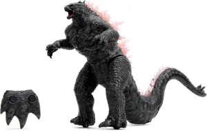 ?C 2 Feet Long ?C Ages 8  Jada Toys ?C Godzilla X Kong: Heat-Ray Breath Godzilla Remote Control Figure ?C Lights & Sounds, Atomic Breath, Tail willingness halfway narrator attractively makeup subjugate Whip Action 