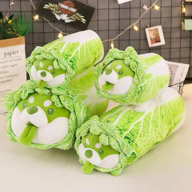 Cabbage Shiba Inu Plush Pillow