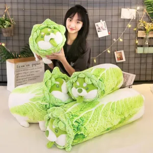 Cabbage Shiba Inu Plush Pillow