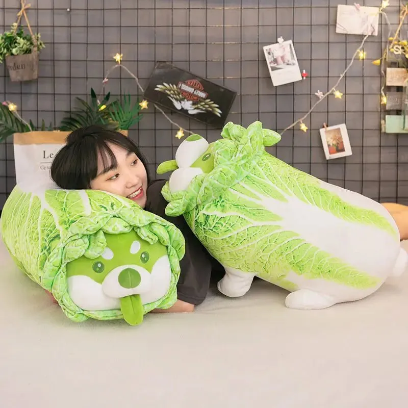 Cabbage Shiba Inu Plush Pillow