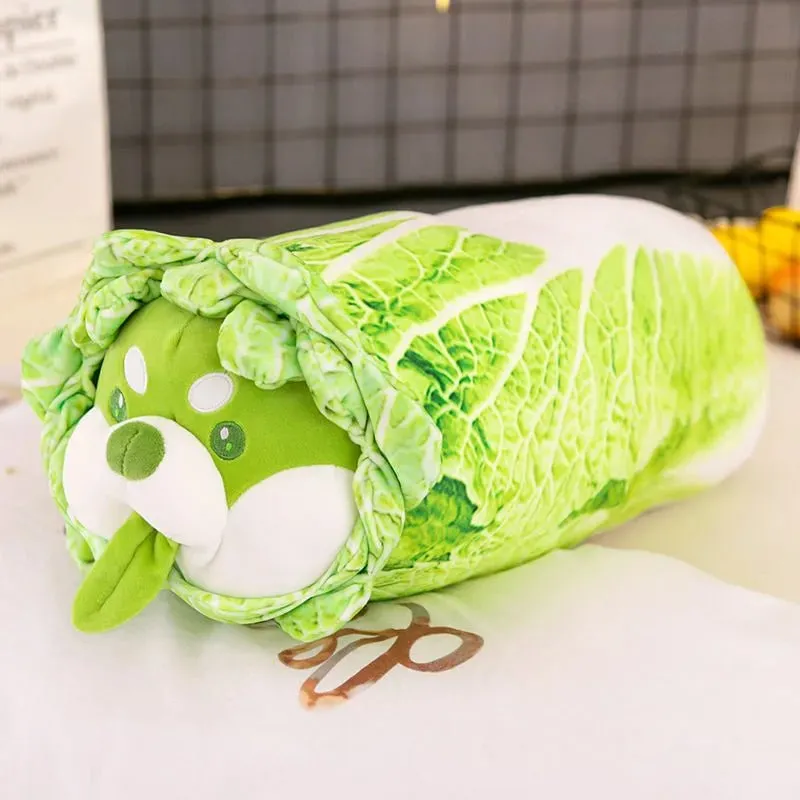 Cabbage Shiba Inu Plush Pillow