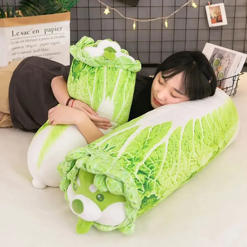 Cabbage Shiba Inu Plush Pillow