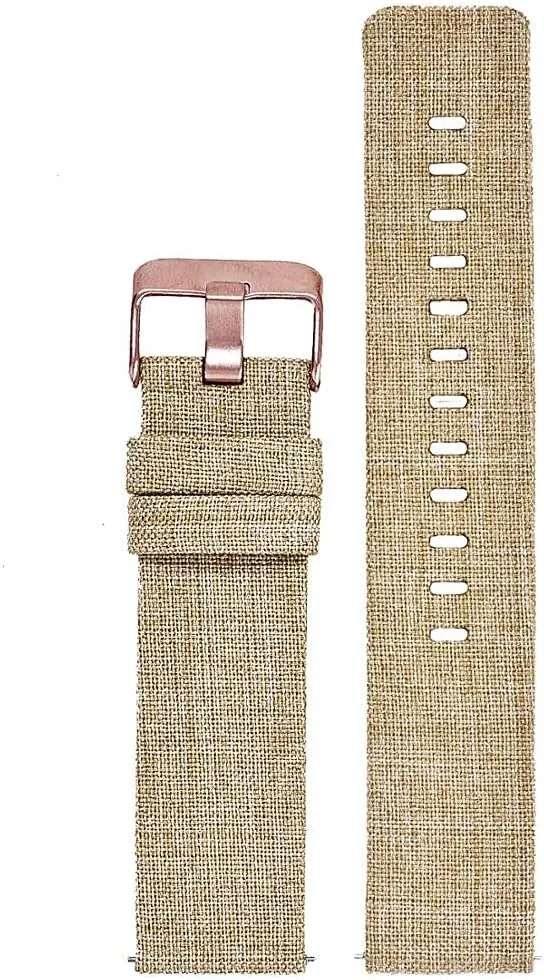 Canvas Watch Straps Watchbands Sports plastic wispy magnification Strap /22Mm/Black White-B (22 mm Khaki) Nylon Watch Strap Nylon Watch Band 18Mm 20Mm 22Mm 24Mm Quick Release 