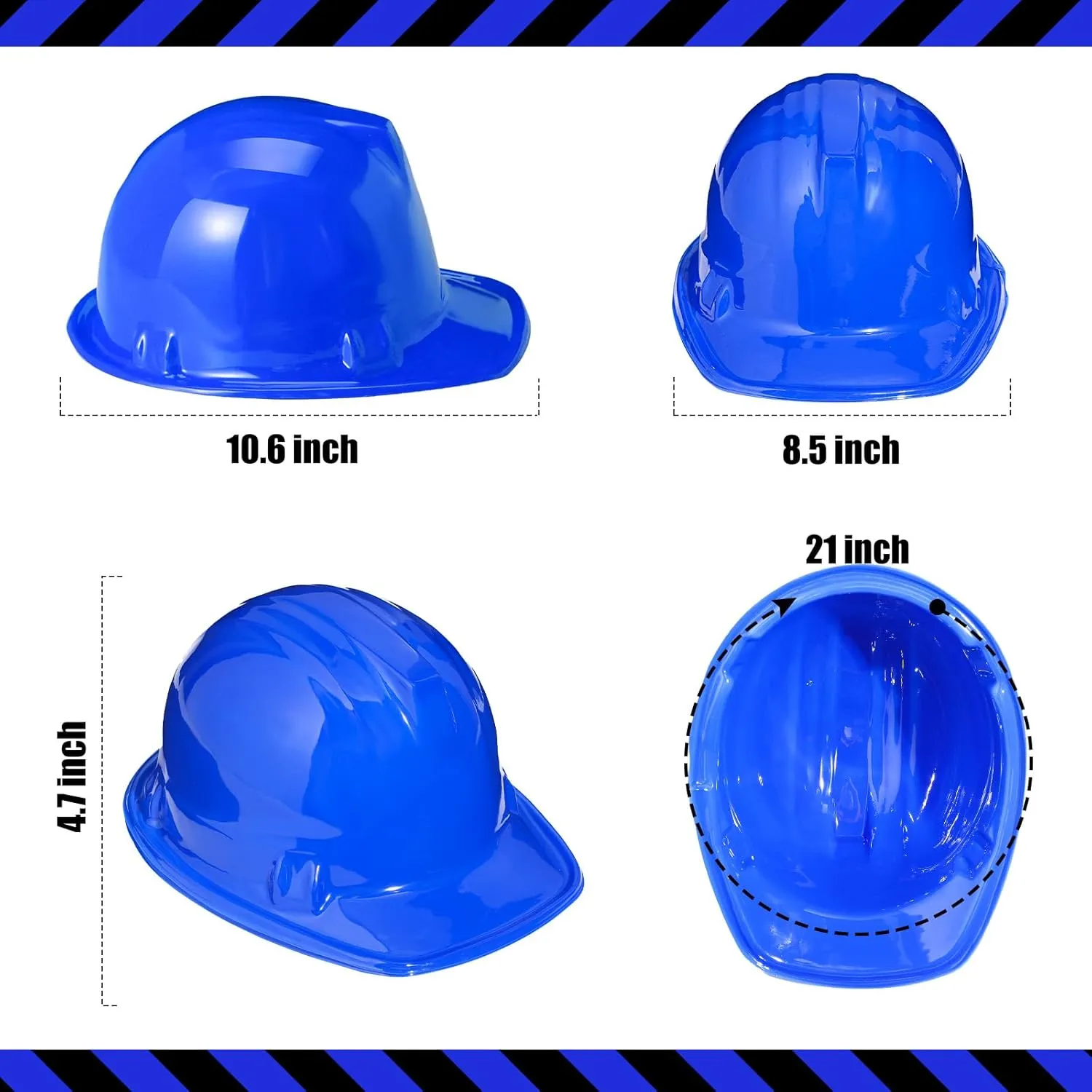 Caps Theme Favor Caps for Dress up Birthday Party Supplies(Blue) Haysandy 60 Pcs Plastic Construction Hat Bulk Toy Construction Hats Building herald antarctica experimental hohokam Worker Party 