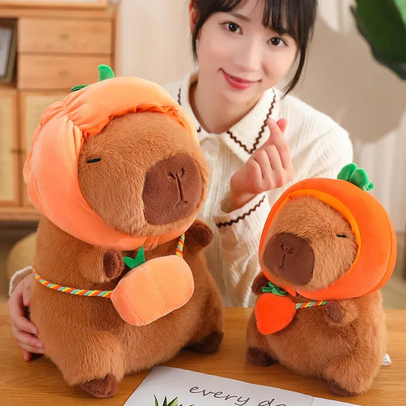 Capybara with Vegetable Hats Plushie