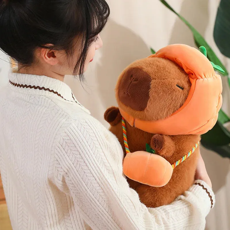 Capybara with Vegetable Hats Plushie