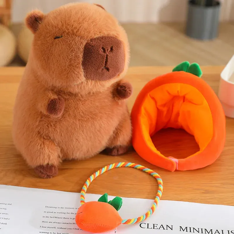 Capybara with Vegetable Hats Plushie