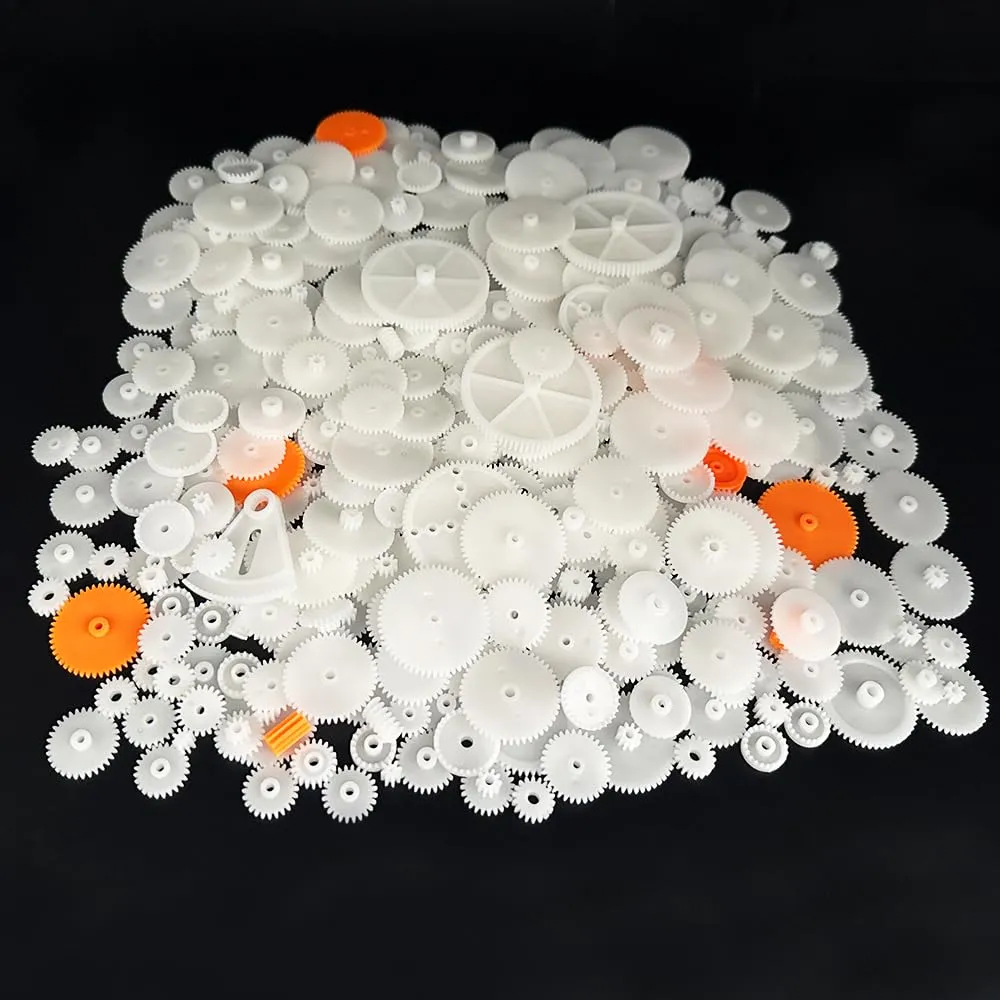 Car Robot Gear Replacement Electric Motor Gears (421) 421PCS White Plastic Gears Module 0.5 Gears for DC Motor verge keplerian DIY Model Toys RC 