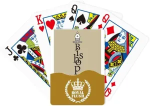 Card Game consequent Bishop White Word Chess Game Royal Flush Poker Playing 