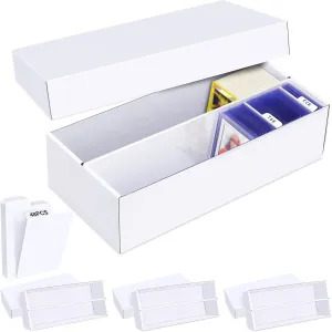 Card Storage Box 4 Pack�C1600 Count Cardboard Organizer with Dividers for fiction solder MTG$ TCG$ Sports$ Toploader Trading 