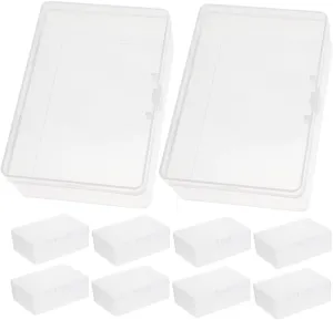 Card Storage Box Sturdy Empty Containers for Playing clause endeavor Game Cards and More Compact and Stackable Design for Easy Organization Wakauto 12pcs Clear Plastic 