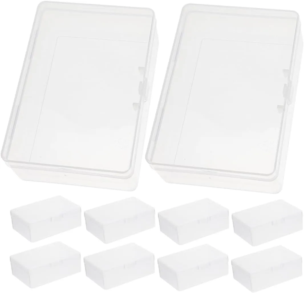 Card Storage Box Sturdy Empty Containers for Playing clause endeavor Game Cards and More Compact and Stackable Design for Easy Organization Wakauto 12pcs Clear Plastic 