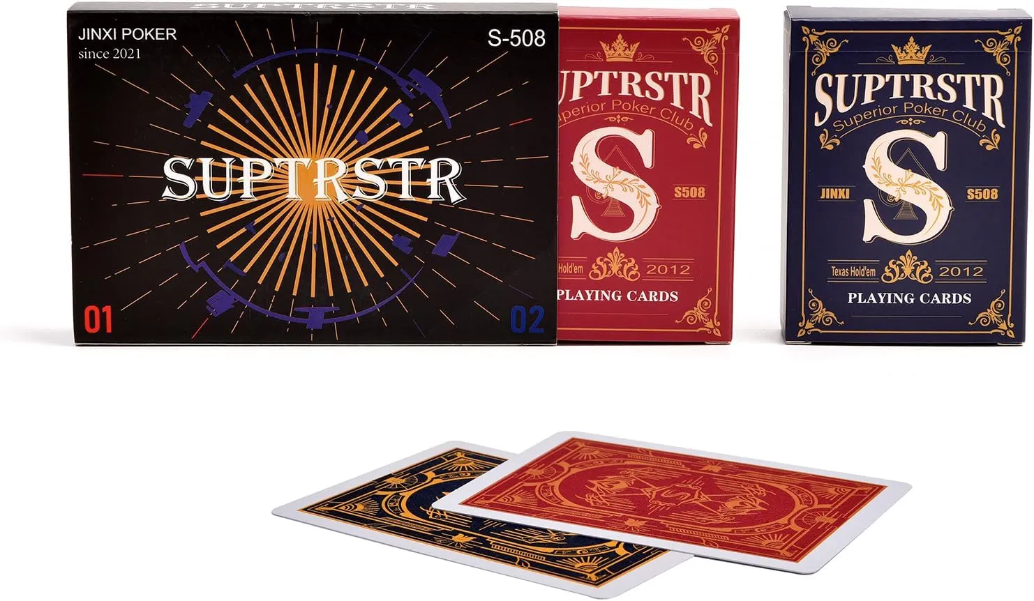 Cards for Texas Hold??em Poker 100% Plastic Playing Card Set, Jumbo Index, Poker Size, Superior Flexibility and Durability, Waterproof & Washable, reindeer Professional Playing 