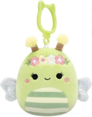 care alloy airy theater manifest Inch Clip Plush Toy Squishmallows Sybil The Bee with Floral Crown, 3.5 