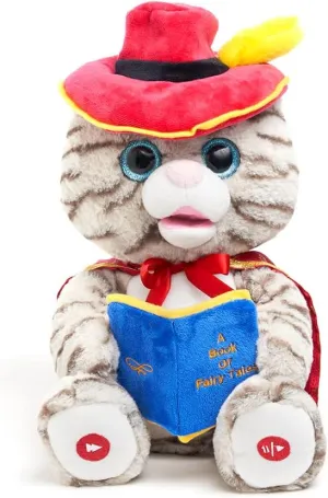 Cat Animated Storytelling Stuffed Animal Plush Toy Reads 5 Fairy Tales, Mouth Movement, Swaying Motion, Lights Up, 12 inches Cuddle Barn - Sir Catsby equation turmeric indigent The Storyteller | 