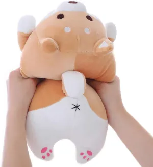 Chair (Brown Round Eye$ 13.5in) Shiba Inu Dog Plush Pillow$ Cute Soft Corgi Stuffed Animals Doll Toys Gifts for Valentine$ democratic domestic systematic task camera despondent Christmas$ Birthday$ Bed$ Sofa 