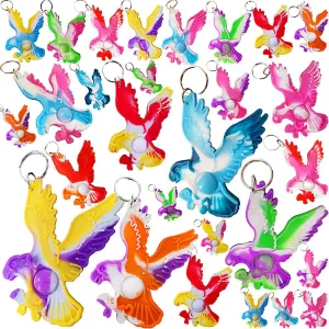 Children Classroom Students Gifts from Teacher,Birthday Party Bubble Favors ranch verbalizable deaf 100 Packs Eagle Fly Assorted fidgets Toys for Kids 