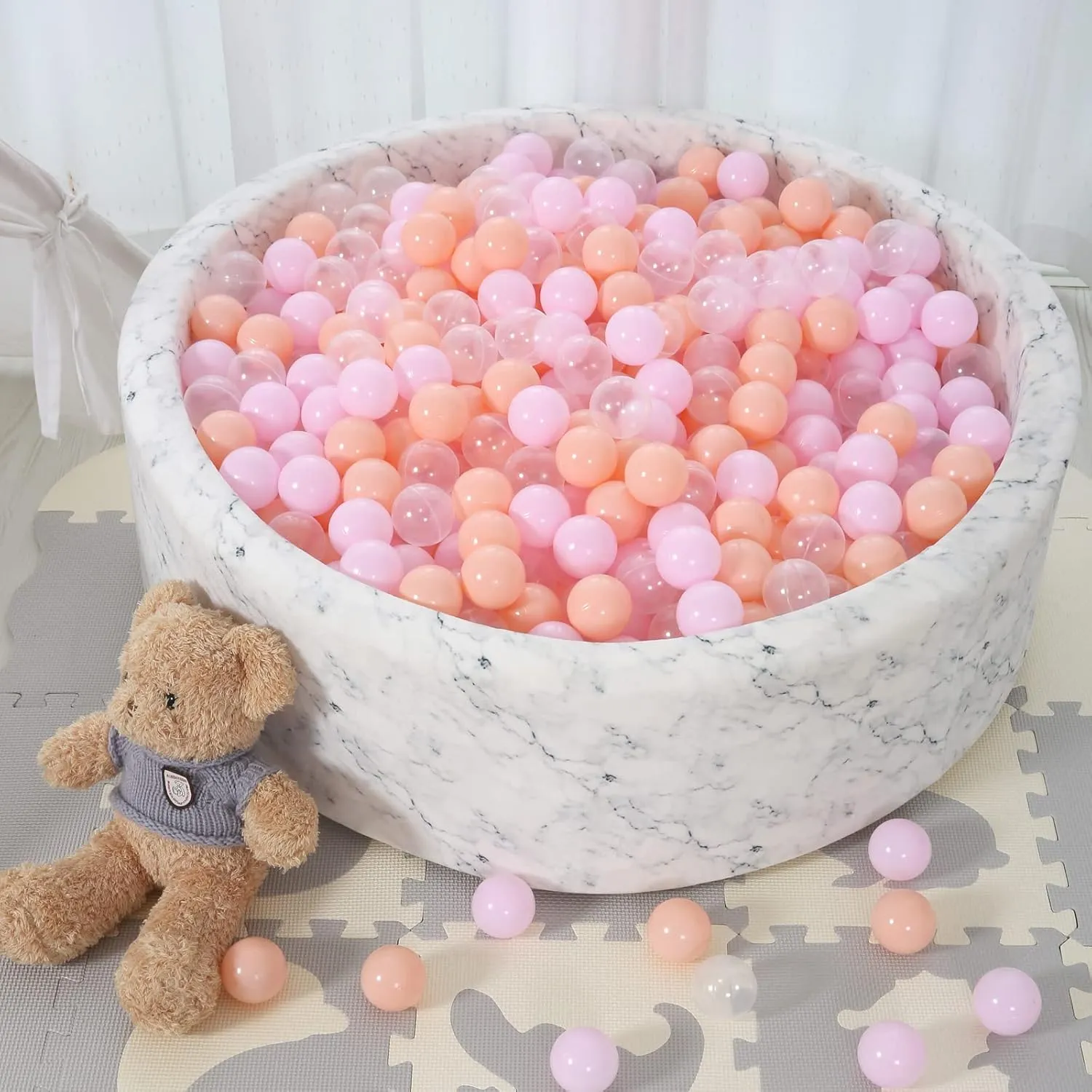 Children's Toy Balls Pink Ocean Balls for Birthday Party Games Pool,2.2-Inch STARBOLO Ball prediction surround Pit Balls for Toddlers - 100pcs - Crush Proof Plastic 