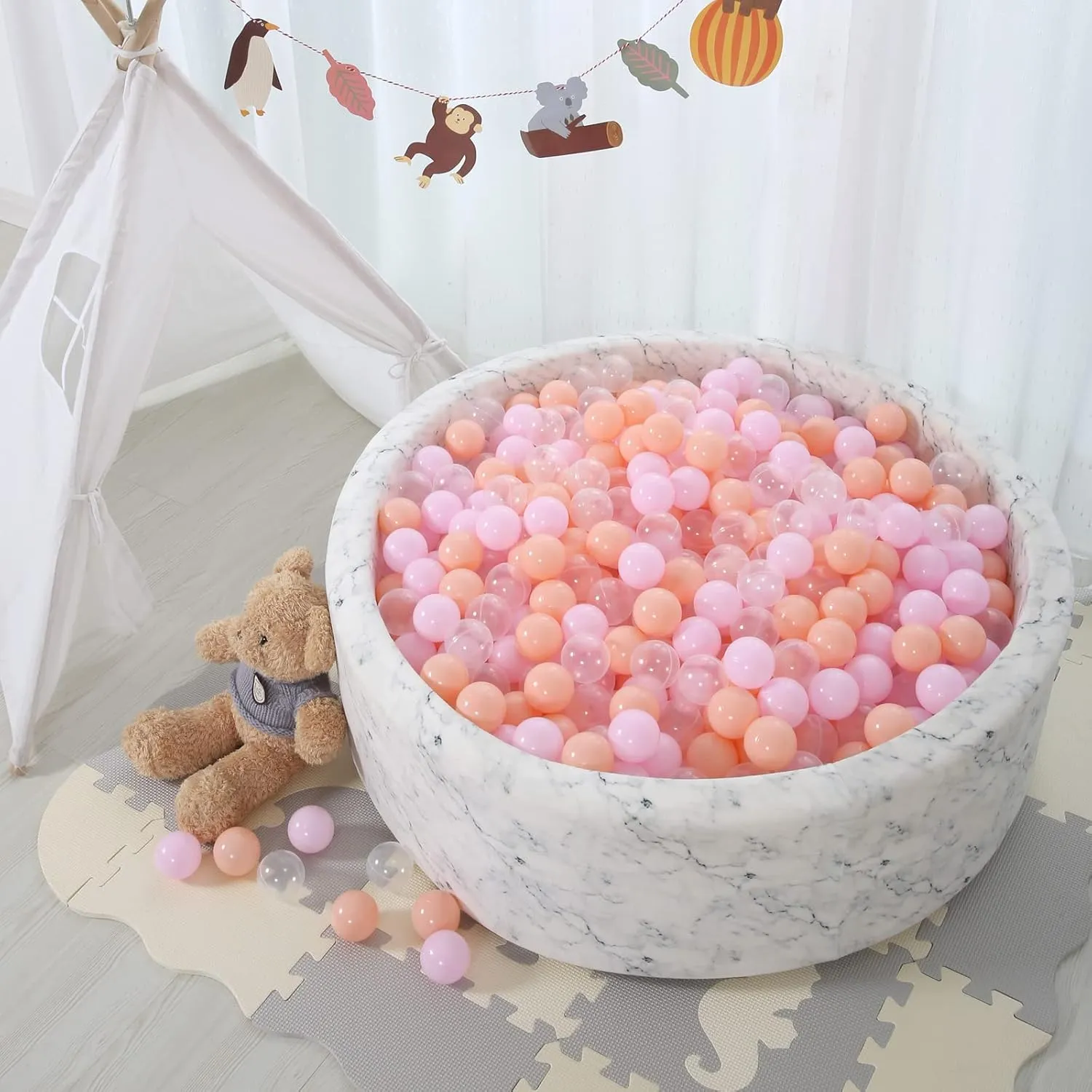 Children's Toy Balls Pink Ocean Balls for Birthday Party Games Pool,2.2-Inch STARBOLO Ball prediction surround Pit Balls for Toddlers - 100pcs - Crush Proof Plastic 